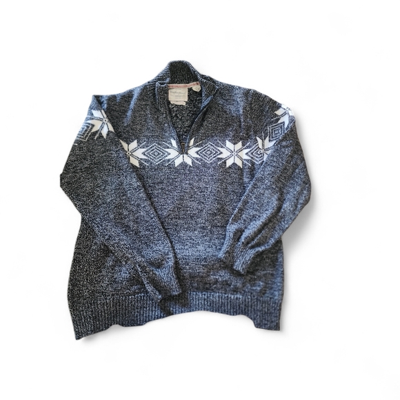 Men's Gray Patterned Sweater - Picture 1 of 5